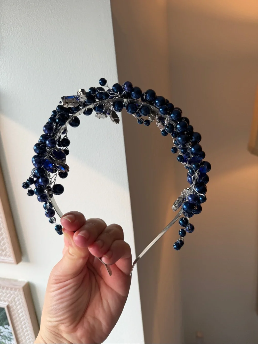 Royal Blue Pearl Headband